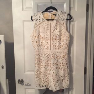 White lace romper